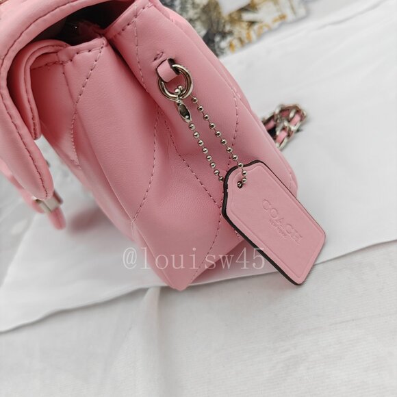 Coach tabby shoulder bag 26 with quilting Pink - Picture 3 of 11